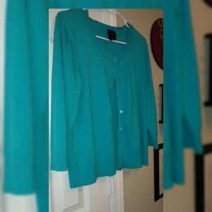 Yue Options Petite Button Down.+ Cardigan